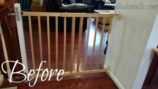 Before: Chewed Apart Dog Gate