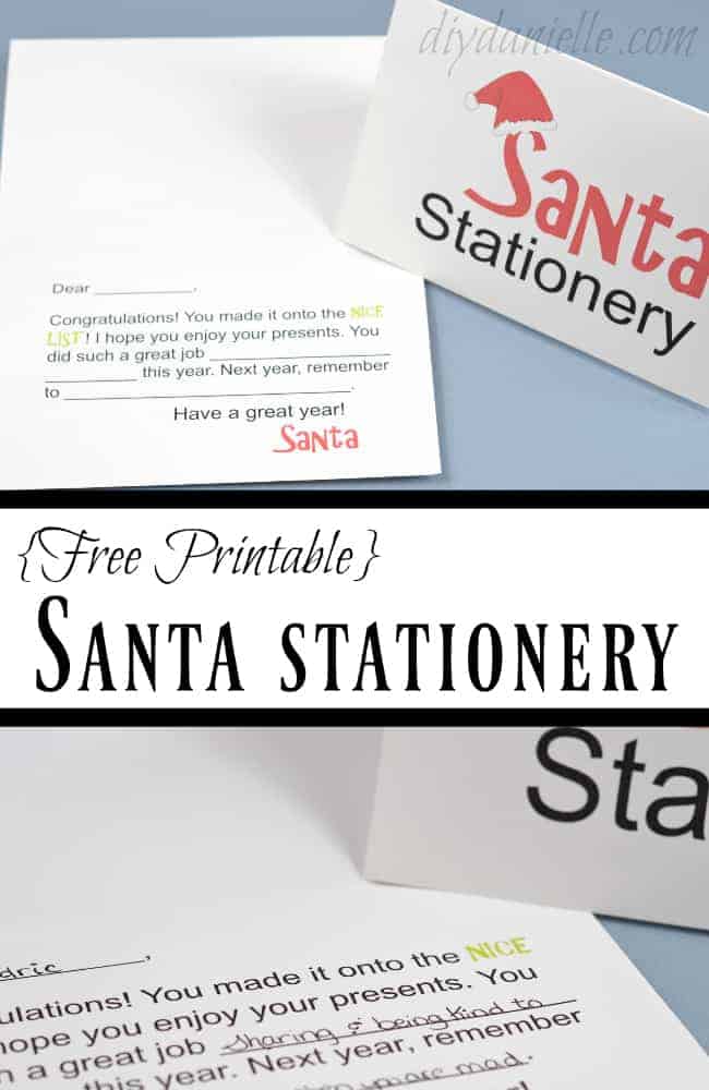 Get the Free Printable for Santa Stationery!