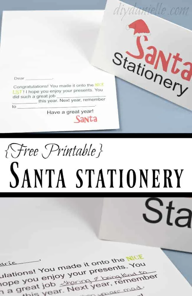 Get the Free Printable for Santa Stationery!