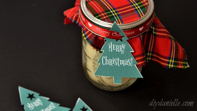 Handmade candles in mason jars for holiday gifts.