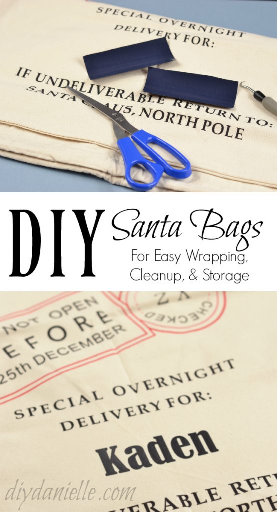 DIY Santa Bags for Easy Wrapping, Cleanup, and Storage