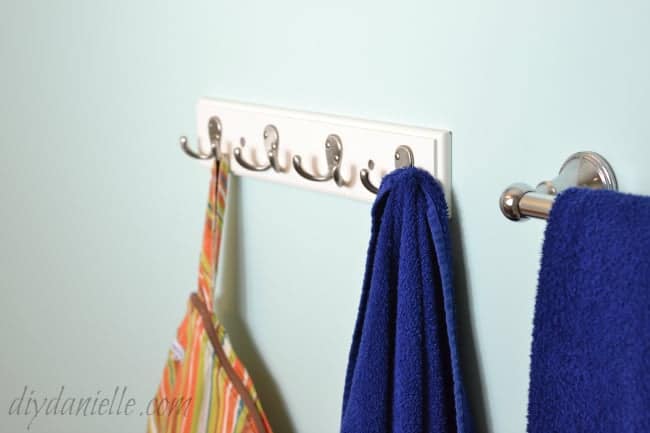 Coat hangers are good for hanging towels and wet bags.