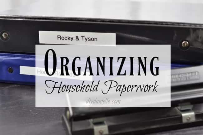 Organizing important paperwork to declutter your home.