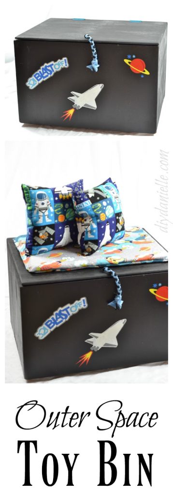 DIY Toy Box Makeover: Outer Space Themed