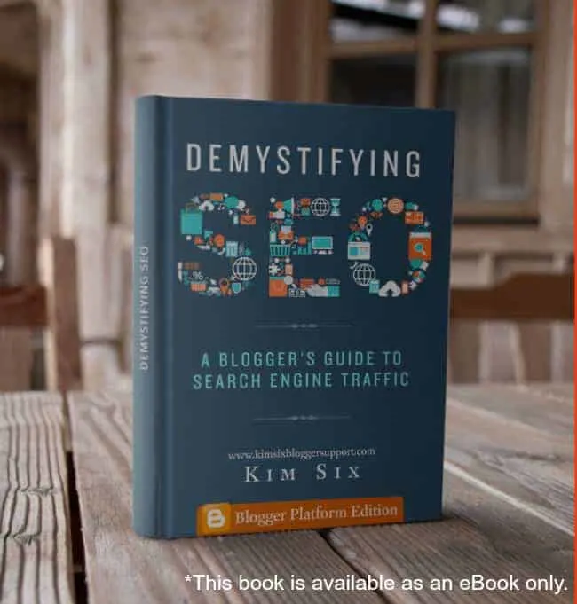 SEO book for Bloggers on Blogspot from Kim Six Fix