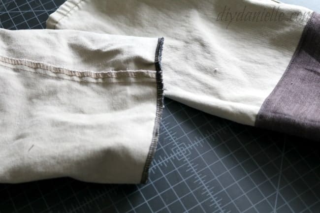 Repeat the whole process to attach the bottom portion and patch to the top portion of the pants.