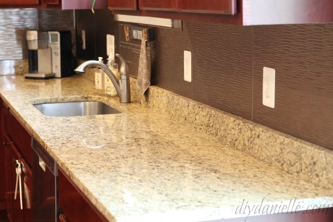 Brushed Nickel backsplash