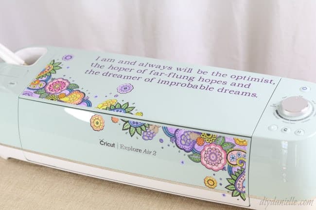How to decorate the Cricut Air 2 with printable vinyl and more.