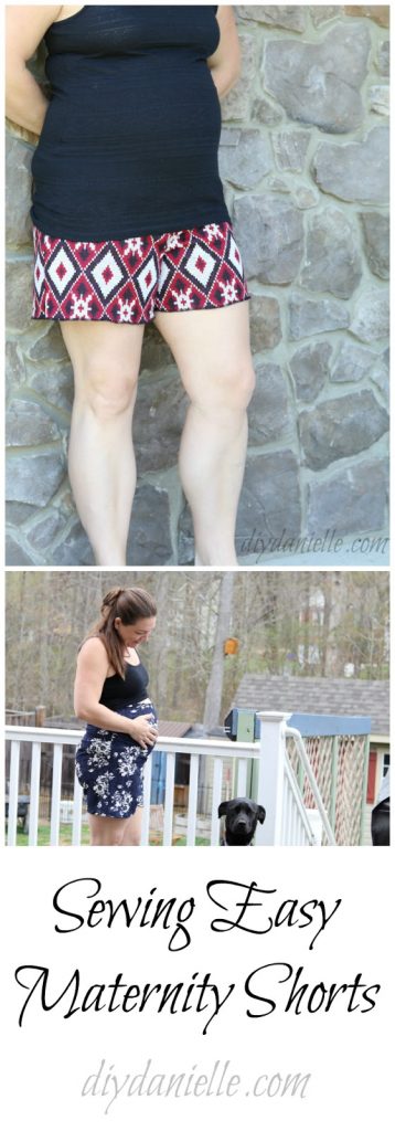 DIY shorts with maternity band. 
