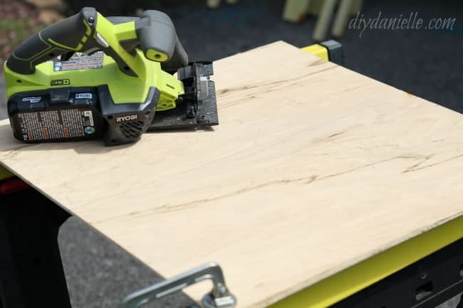 Custom sign: Wood before being cut in half