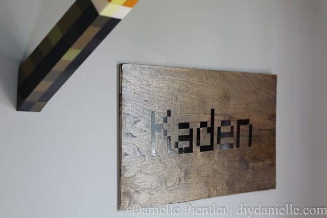 Simple Minecraft Name Sign with Permanent Vinyl