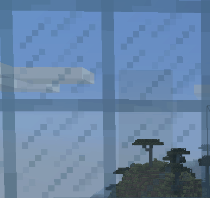 This is a screenshot of what the windows look like in Minecraft. 
