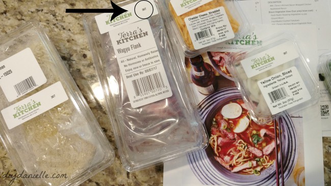 Identifying which Terra's Kitchen boxes go to which meals is easy- they're labeled with numbers on each container.