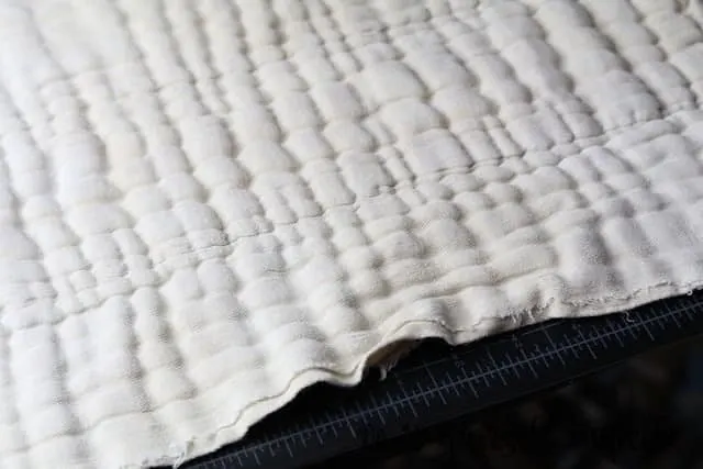 Frayed edges on prefold diapers.