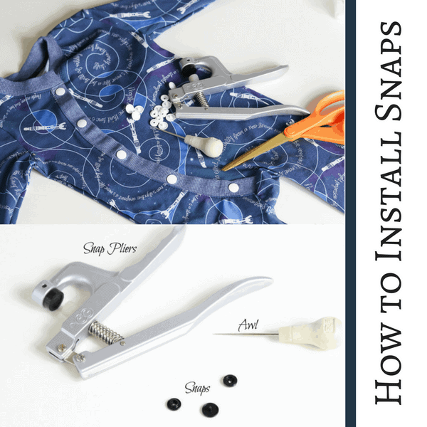 How to install snaps. Information on installing snaps for cloth diapers or clothes. Learn about using your snap pliers, awl, and more.