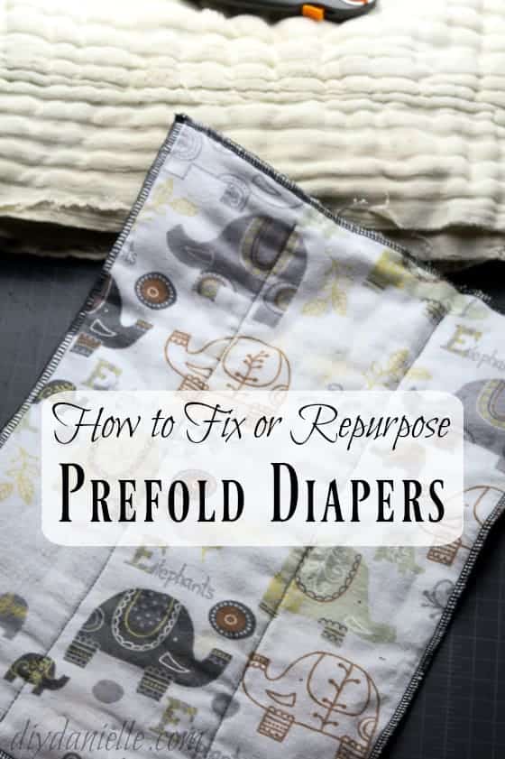 How to fix or repurpose prefold diapers.