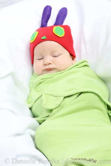 Easy DIY Newborn Costume Idea: The Hungry Caterpillar