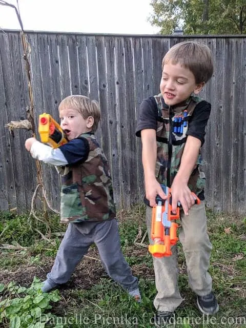 Matching DIY Nerf Vests for 4 and 6 year old brothers