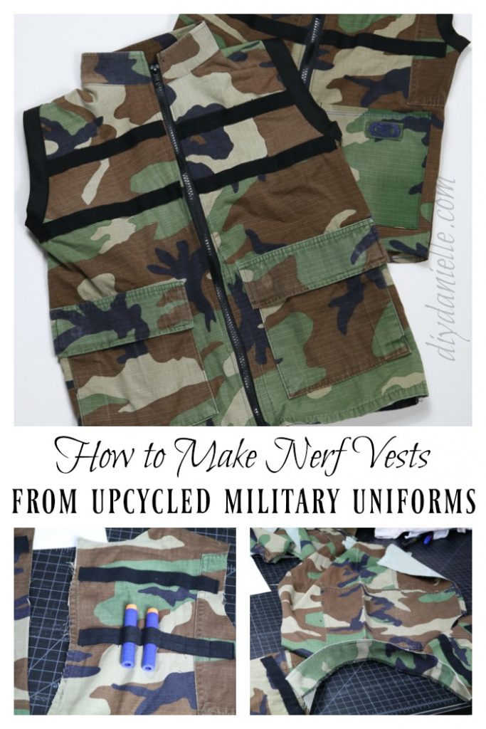 DIY Nerf Vest from Upcycled Camo - DIY Danielle®