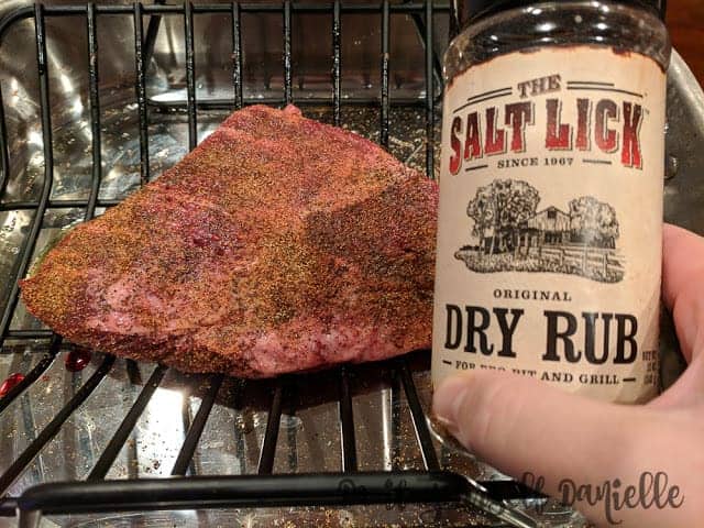 Salt Lick Dry Rub seasoning on culotte steak.
