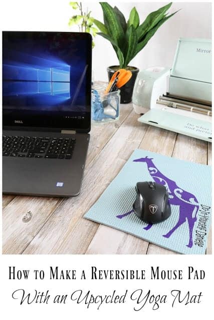 DIY Mouse Pad Idea with vinyl.