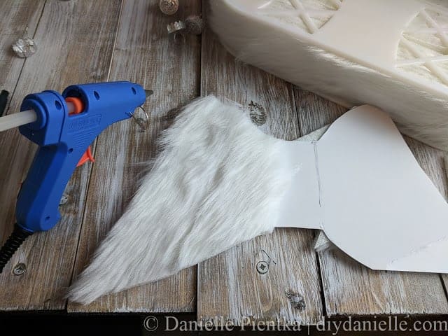 Creating the wings for the angel... trim the fur.