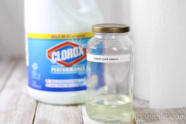 Supplies to remove mold from a washing machine.