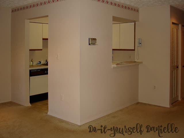 Old condo kitchen before renovations were done.