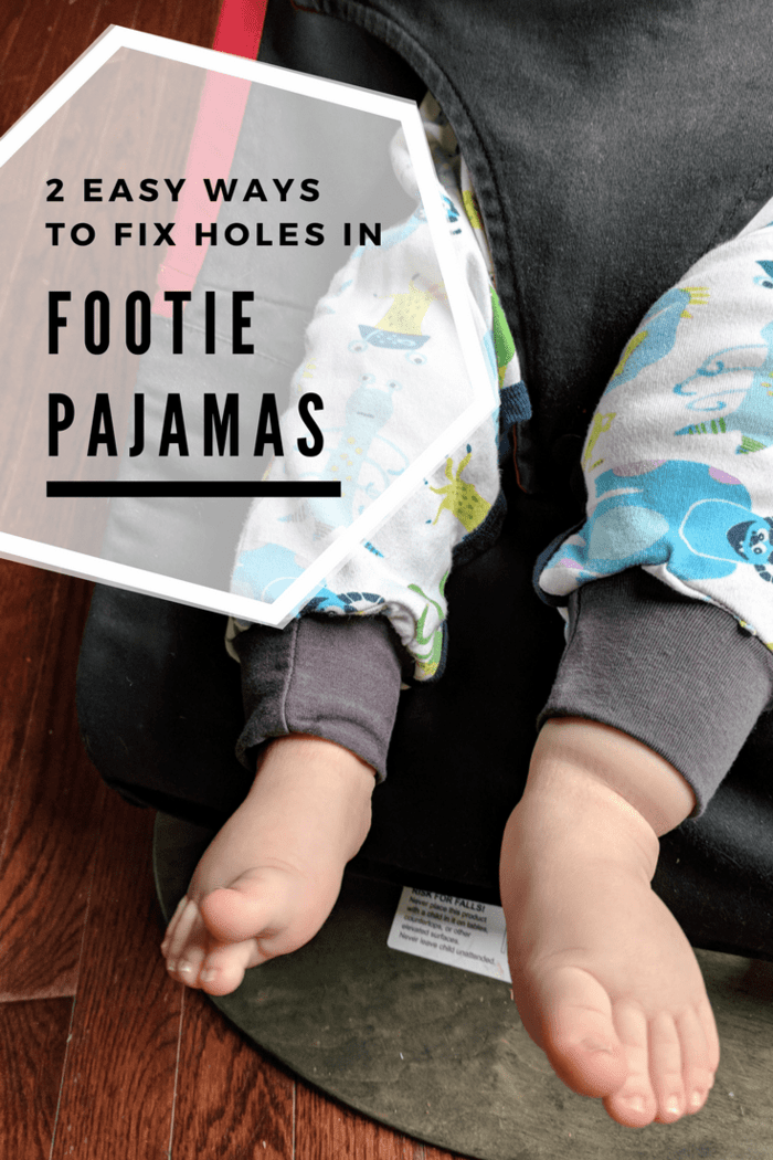 How to Fix Footie Pajamas With Holes in the Toes DIY Danielle®