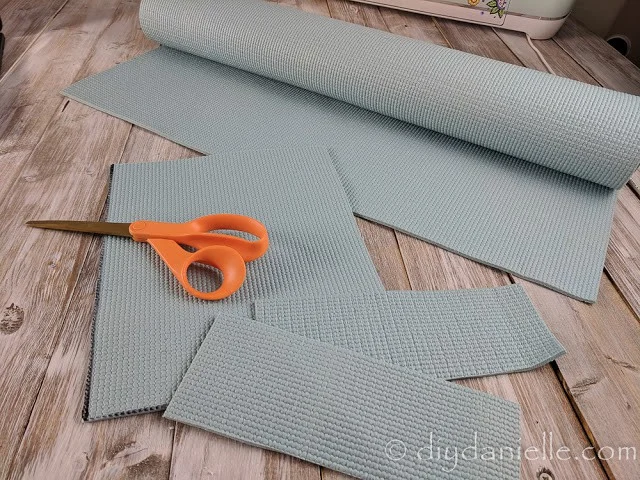 Repurposing an old yoga mat.