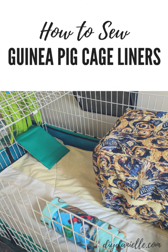 These easy to sew DIY guinea pig cage liners are easy to wash and reuse.