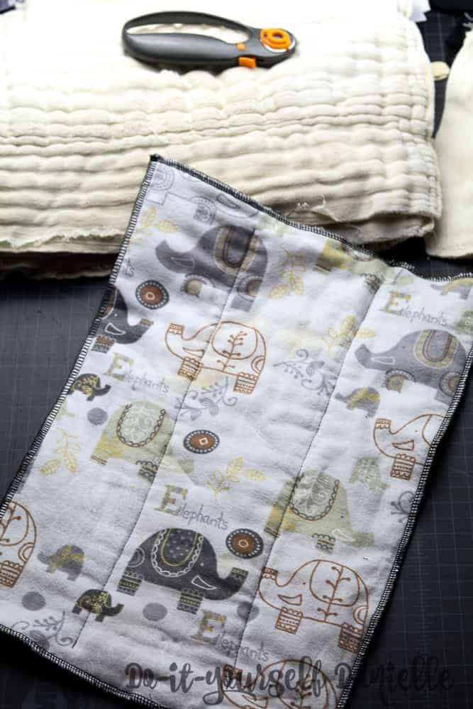 burp cloths made from diapers