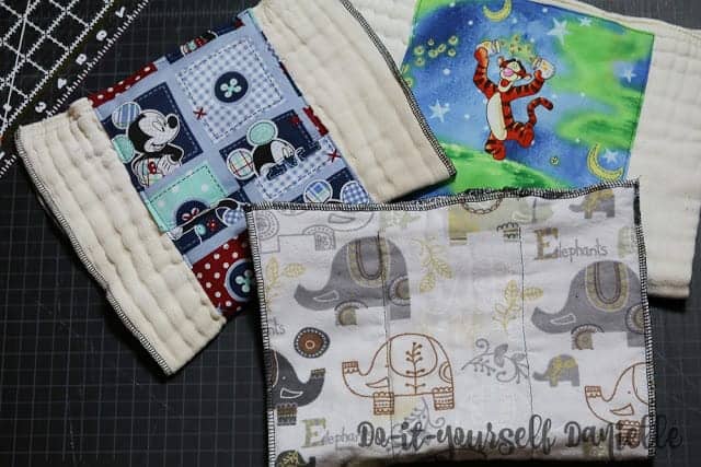 DIY burp cloths that are extra absorbent. 