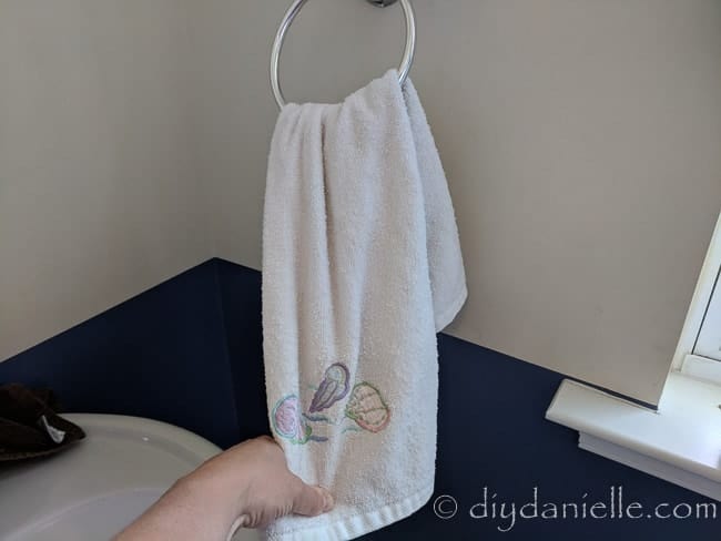 How to keep hand towels from falling on the floor from your kids