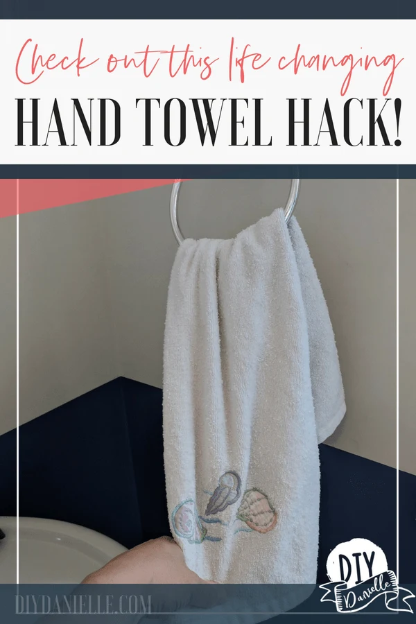 This hand towel hack will CHANGE YOUR LIFE. Keep those hand towels off the floor for less than 10 cents!
