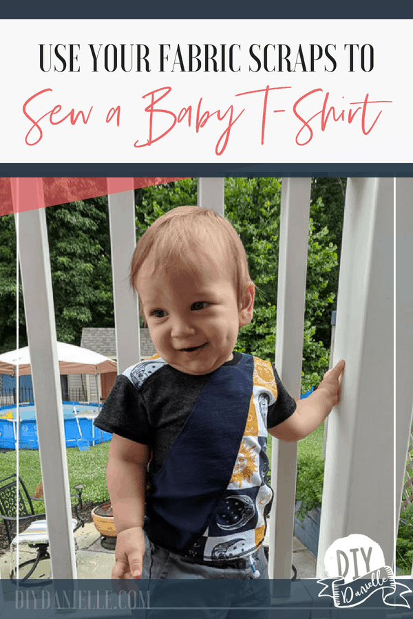 Get the pattern to make this super cute baby shirt with your scrap fabric.