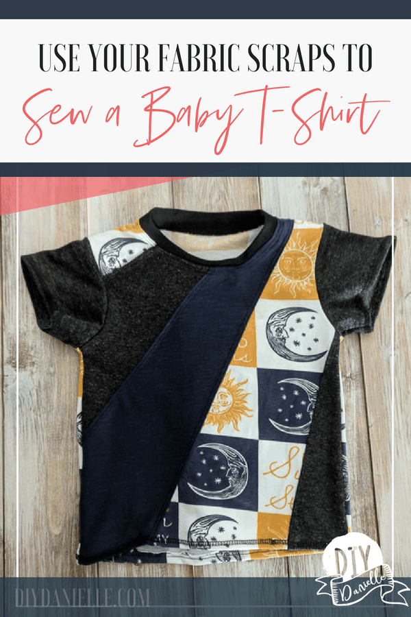Using fabric scraps to sew a baby t-shirt. This super cute pattern is easy to make.