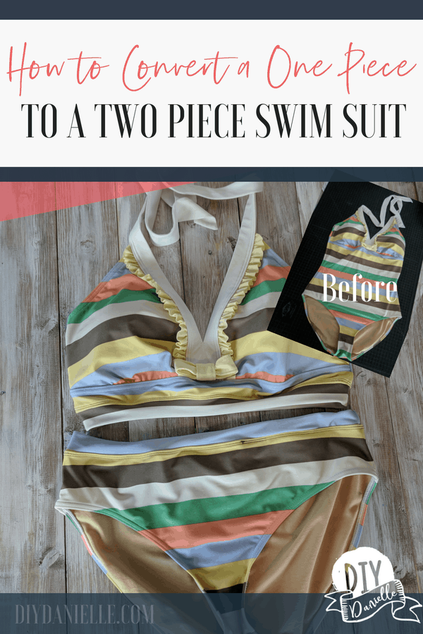 DIY One Piece to Two Piece Swim Suit. This easy conversion requires no supplies!