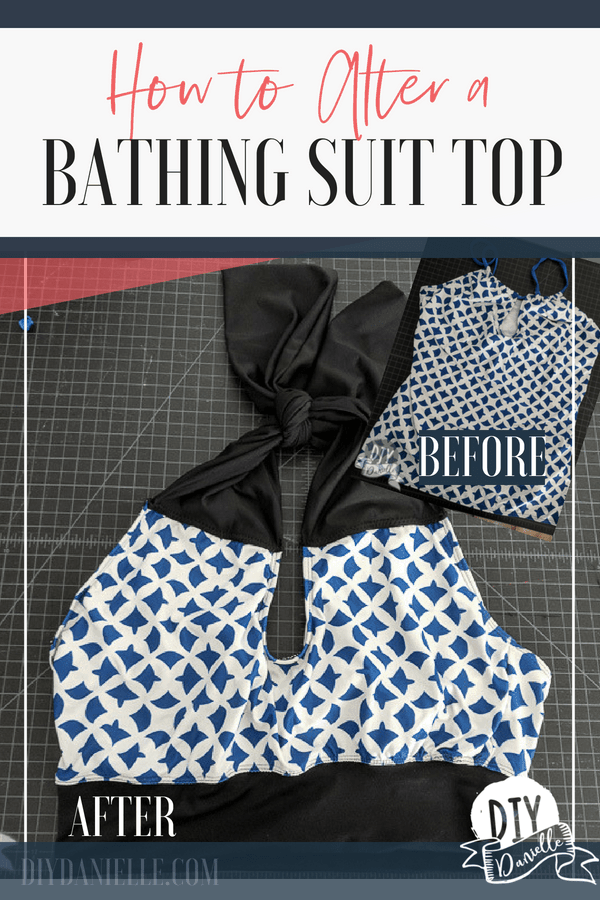 How to alter a bathing suit top from a tankini to a bikini top. Love this upcycle so much! It was a great save for an old swimsuit that didn't fit right.