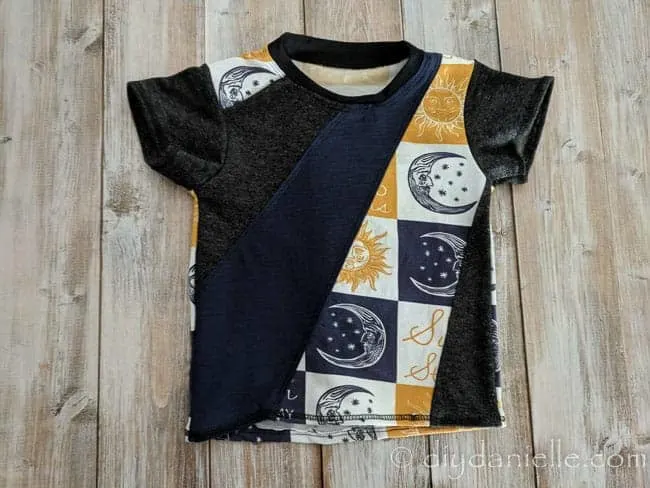 Baby Taylor Tee made with scrap knit fabric.