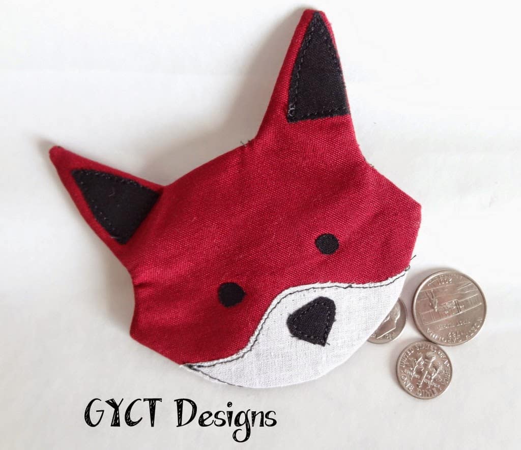 Fox coin pouch for favor at kids party.