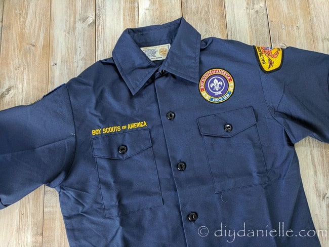 How to Sew or Iron on Boy Scout Patches - DIY Danielle®