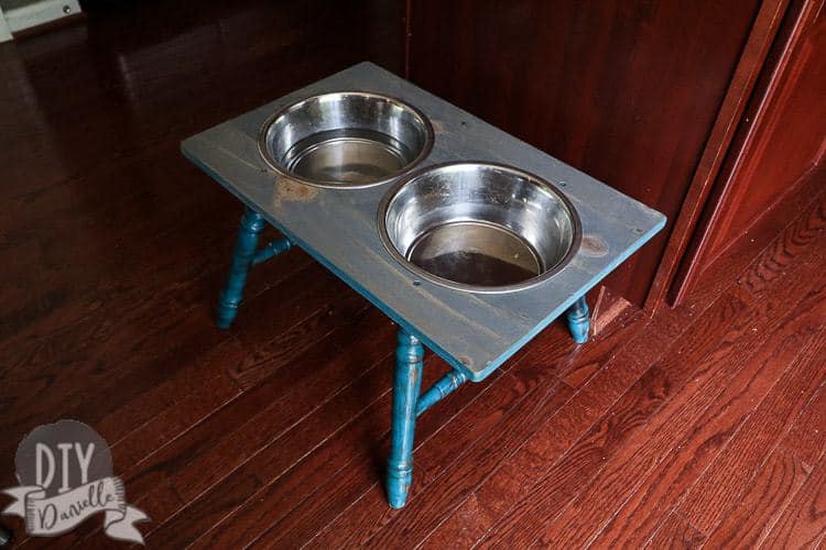 DIY Dog Bowl on a Stand