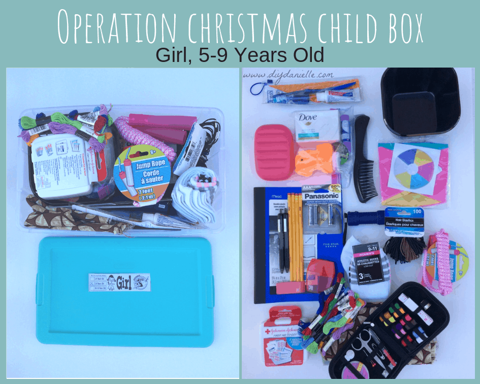 Operation Christmas Child Shoe Box for 5-9 year old.