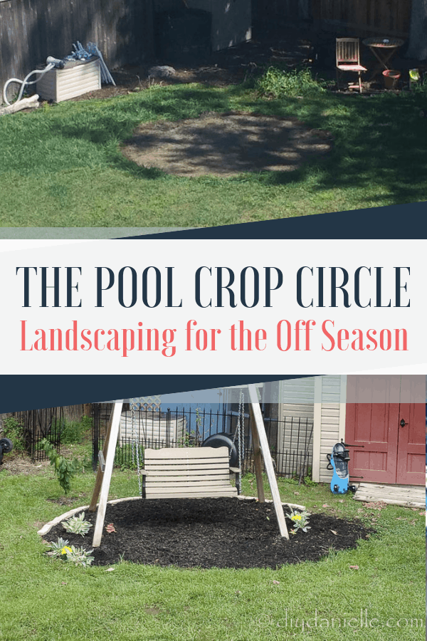 How to landscape the dead grass circle left by your pool during the off season.
