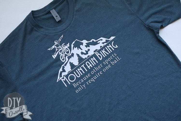 Funny and easy to make mountain biking shirt. These make great gifts!