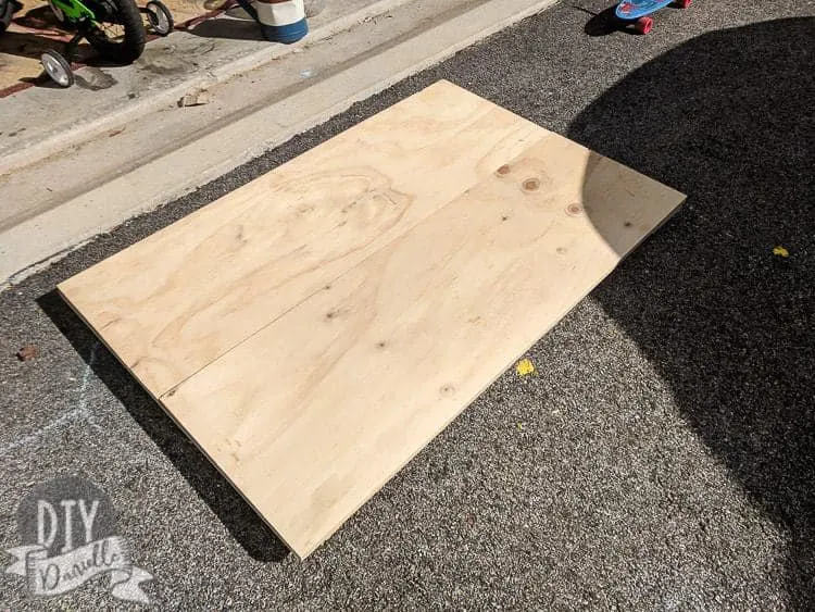 Base for the cage made from plywood.