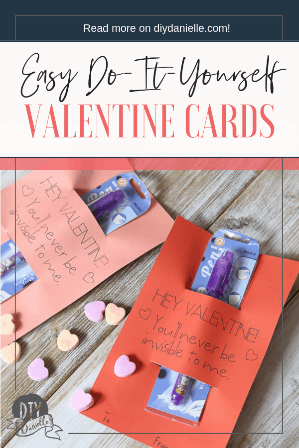 These Valentine Day cards for kids are easy to make for the whole class! Attach an invisible ink pen and they'll be a huge hit!
