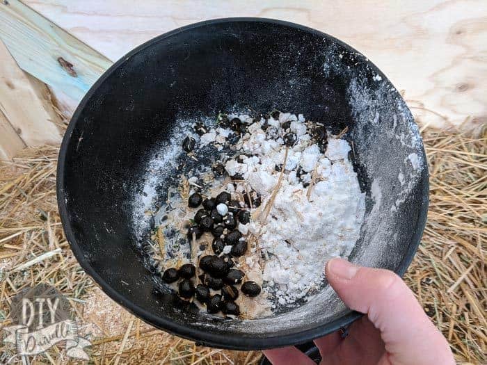 Floor feeder for goat minerals leads to a lot of waste as they seem to like using it as a litter box.