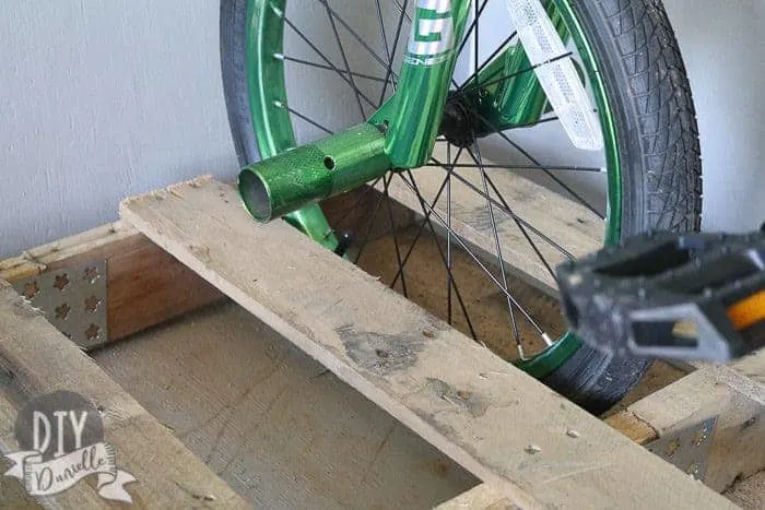 Pallet for bike rack.